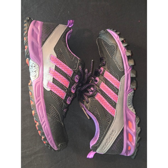 Adidas Kanadia TR5 Trail Running Shoes Women's Size 7 Black Purple Pink - Picture 1 of 12